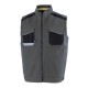 Gilet da lavoro uomo Ultraflex grigio/blu con collo alla coreana per impantisti/operai - Rossini