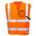 Gilet da lavoro Hi-vis ignifugo ed antistatico con banda riflettente ignifuga cucita Premium - Portwest