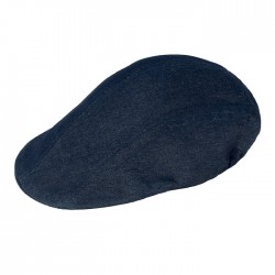 Cappello/coppola da lavoro unisex regolabile con elastico blu jeans per pizzaioli, cuochi, camerieri - Giblor's