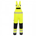 Salopette da lavoro uomo Hi-vis multi norma giallo/blu alta visibilità per benzinai, pompieri - Portwest