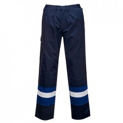 Pantalone da lavoro Bizflame plus con mezza vita elasticizzata per benzinai, pompieri - Portwest