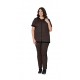 Casacca da lavoro donna/donna curvy Carmen manica corta e cerniera per estetiste/parrucchiere - Siggi