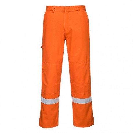 Pantalone da lavoro Plus Bizflame con mezza vita elasticizzata per benzinai, pompieri - Portwest