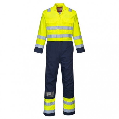 Tuta da lavoro intera Bizflame Pro anti-statica Hi-vis con banda riflettente ignifuga per benzinai, pompieri - Portwest