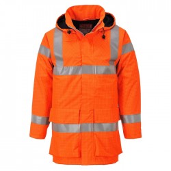 Giacca da lavoro Bizflame Rain multinorma Hi-vis con polsino in maglia per benzinai, pompieri - Portwest