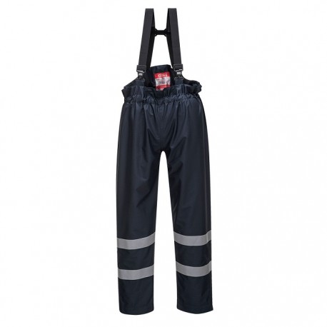 Pantalone da lavoro Bizflame Rain multinorma sfoderato per benzinai, pompieri - Portwest