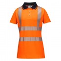 Polo da lavoro donna Pro Hi-vis con alto contenuto di cotone per benzinai, pompieri - Portwest