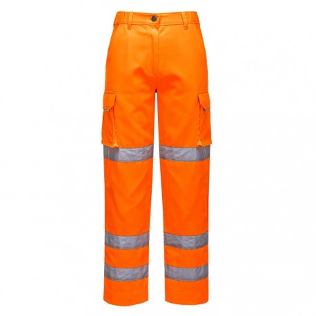 Pantalone da lavoro donna Hi-vis con elastico in vita per benzinai, pompieri - Portwest