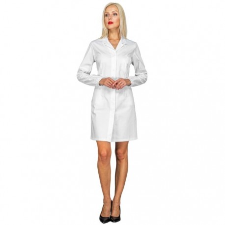 Camice donna Singapore manica lunga con 3 tasche interne e bottoni a pressione - Isacco