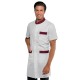 Camice uomo Dover manica corta bianco con profilo colorato - Isacco