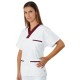 Casacca da lavoro unisex collo a V con inserto in vari colori 190 g per infermieri, farmacisti - Isacco