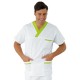 Casacca da lavoro unisex collo a V con inserto in vari colori 190 g per infermieri, farmacisti - Isacco