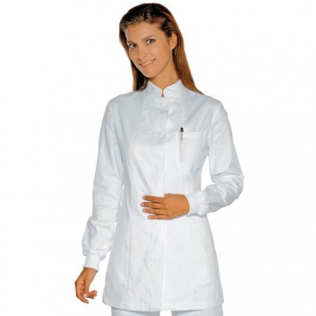 Casacca da lavoro donna Lione manica lunga con polsini in maglia per dentisti- Isacco