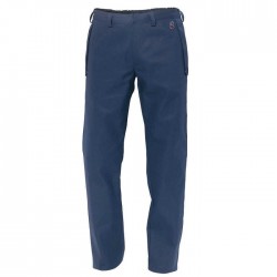 Pantaloni da lavoro blu antiacido per industrie chimiche EN 13034- Siggi Workwear
