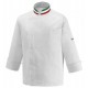 Giacca da lavoro cuoco unisex Nations manica lunga e bottoni a pressione - Egochef