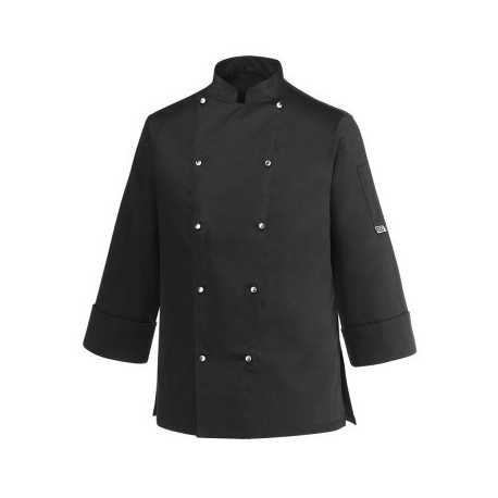 Giacca da lavoro cuoco unisex Dark manica lunga e bottoni estraibili - Egochef