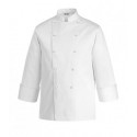 Giacca da lavoro cuoco School classica unisex bianca 100% Cotone - Egochef