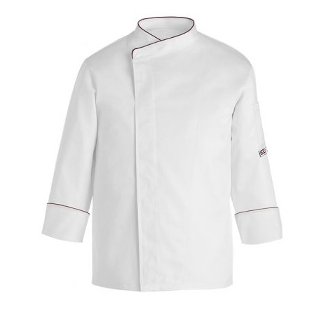 Giacca da lavoro cuoco Comfort Extra manica lunga bianca/nera - Egochef
