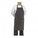 Grembiule da lavoro cuoco Big Apron gessato/grigio con pettorina - Egochef