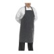 Grembiule da lavoro cuoco Big Apron gessato/grigio con pettorina - Egochef