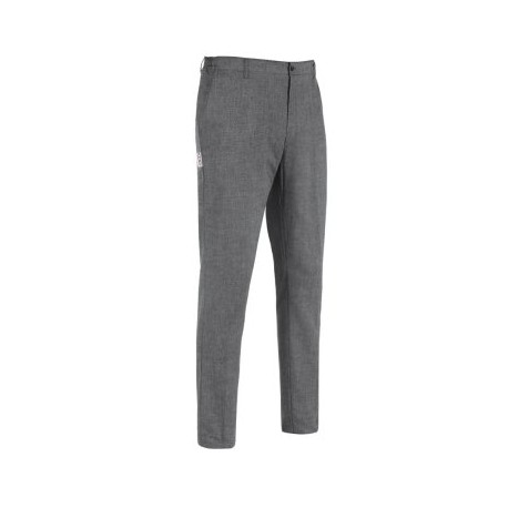 Pantalone da lavoro unisex Slim Fit con zip nero/grey mix- Egochef