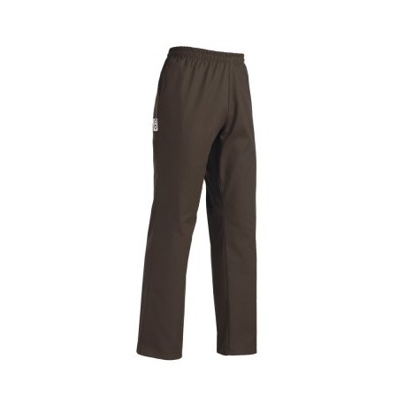 Pantalone da lavoro unisex Coulisse con elastico in vita marrone - Egochef