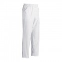 Pantalone da lavoro unisex bianco con elastico in vita per chef, pizzaiolo, cake designer - Egochef