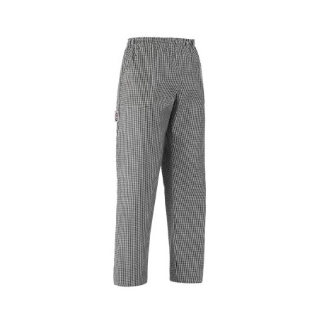 Pantalone da lavoro unisex Pepita con elastico in vita per chef, pizzaiolo, cake designer - Egochef