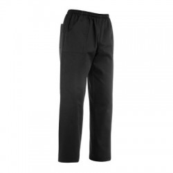 Pantalone da lavoro unisex nero con elastico per infermieri - Egochef