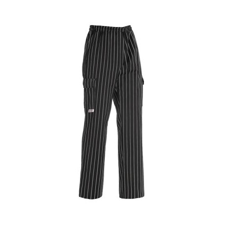 Pantalone da lavoro unisex regolabile in vita con coulisse e tasconi laterali sulle gambe - Egochef