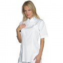 Casacca donna Taipei manica corta bianca in tessuto Superdry per estetiste, infermiere - Isacco