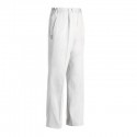Pantalone da lavoro unisex bianco, chiusura con bottoni, per pizzaiolo, chef, pasticcere - Egochef
