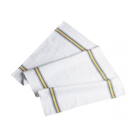 Torcione da cucina bianco con banda colorata 100% cotone - Egochef