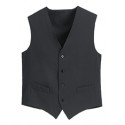 Gilet da lavoro unisex nero Carlo regolabile con fibbia sul retro - Egochef