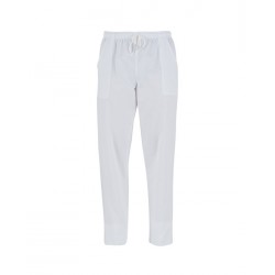 Pantalone da lavoro unisex bianco Pitagora con coulisse per oss-infermieri - Giblor's