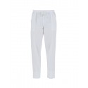 Pantalone da lavoro unisex bianco Pitagora con coulisse per oss-infermieri - Giblor's