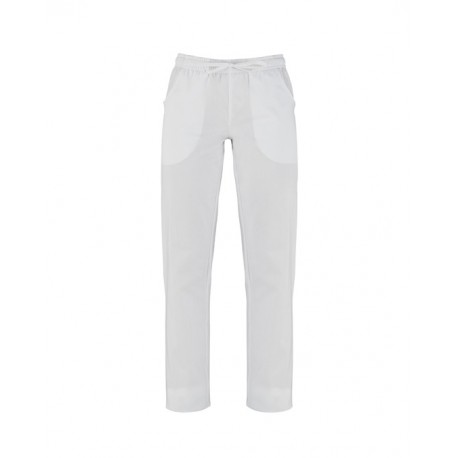 Pantalone da lavoro donna Cameron bianco o nero con elastico per estetiste/parrucchiere - Giblor's