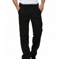 Pantalone Josh da lavoro uomo nero con elastico in vita per cuochi - Siggi Horeca
